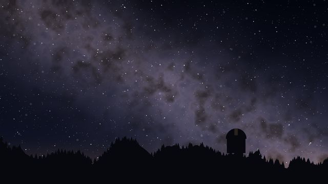 Die Beobachtungsstation Ramsau bei Nacht